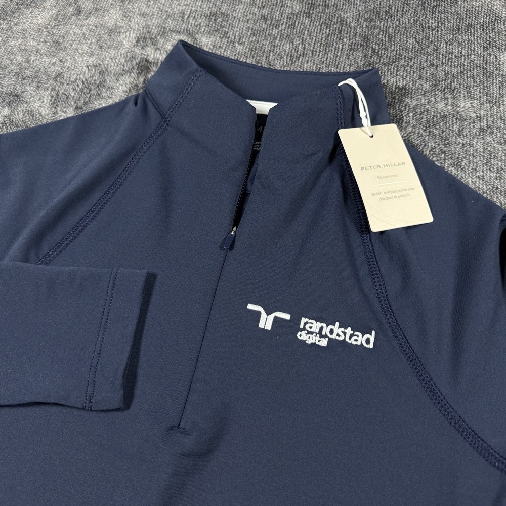 Peter Millar Women's XS Navy Blue 1/4 Zip Long Sleeve Pullover NWT $130 LE0EK43